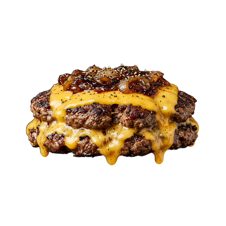 Double smash au cheddar fondu